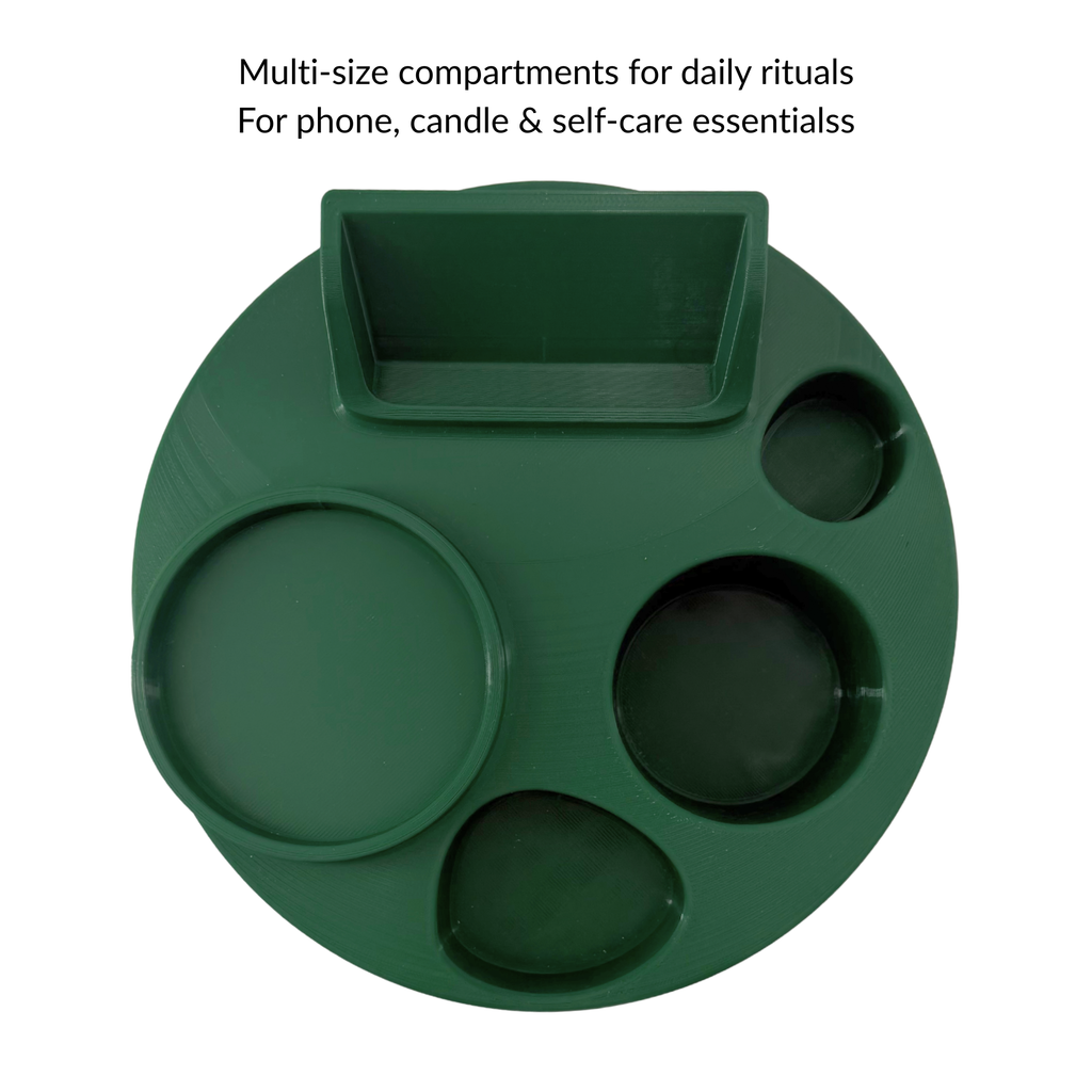 Ritual Bowl Organizer & Shantora Candle Set with Phone Holder (8")