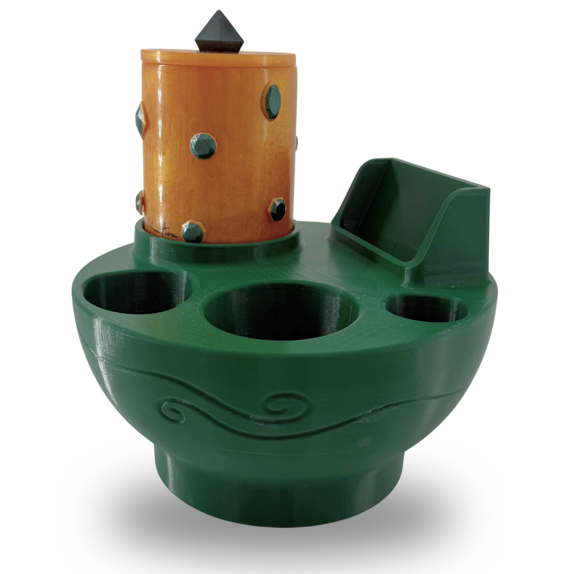 Ritual Bowl Organizer & Shantora Candle Set with Phone Holder (8")