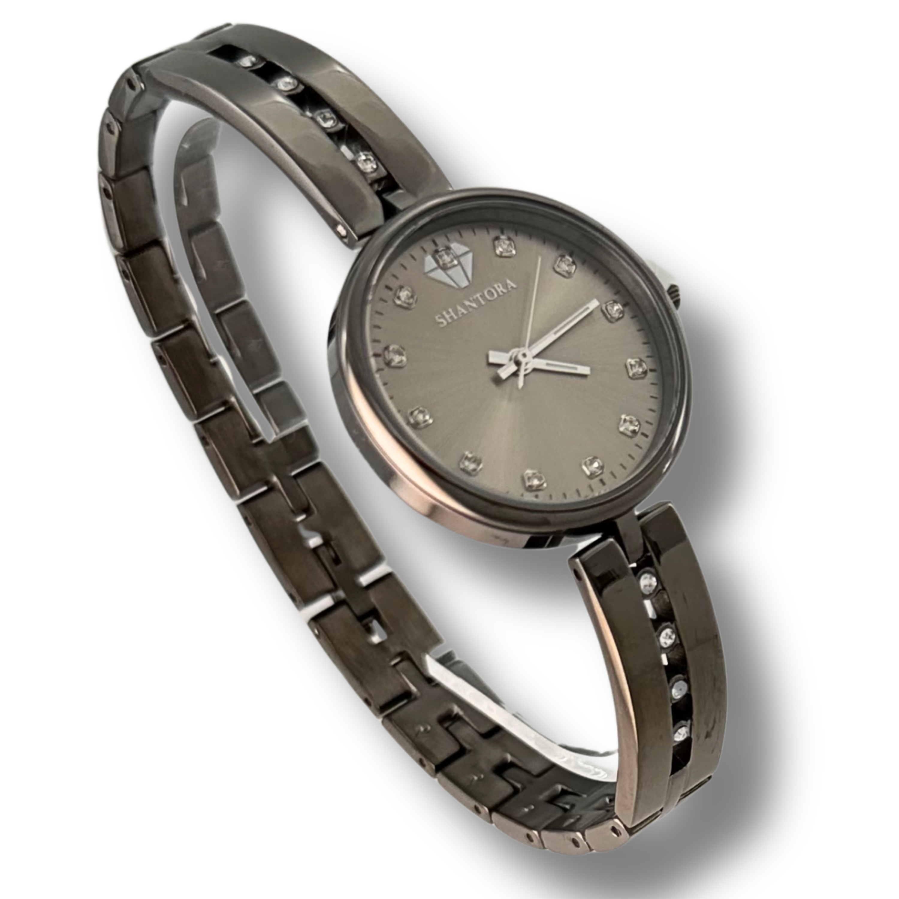 Shantora Ash Veil | Clear Stone & Gunmetal Band