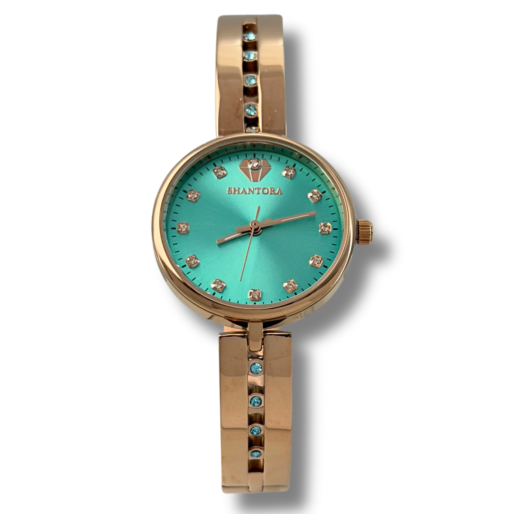 Shantora Teal Whisper | Teal Stone & Rose Gold Band