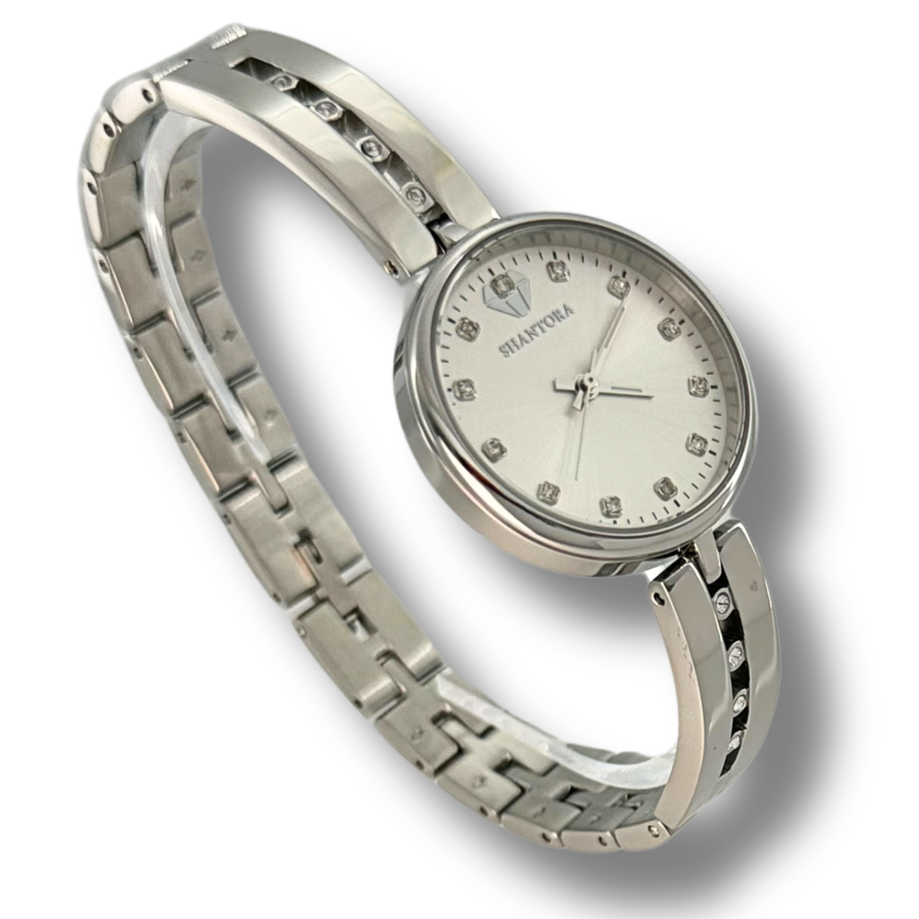 Shantora Moonlit Frost | Clear Stone & Silver Band