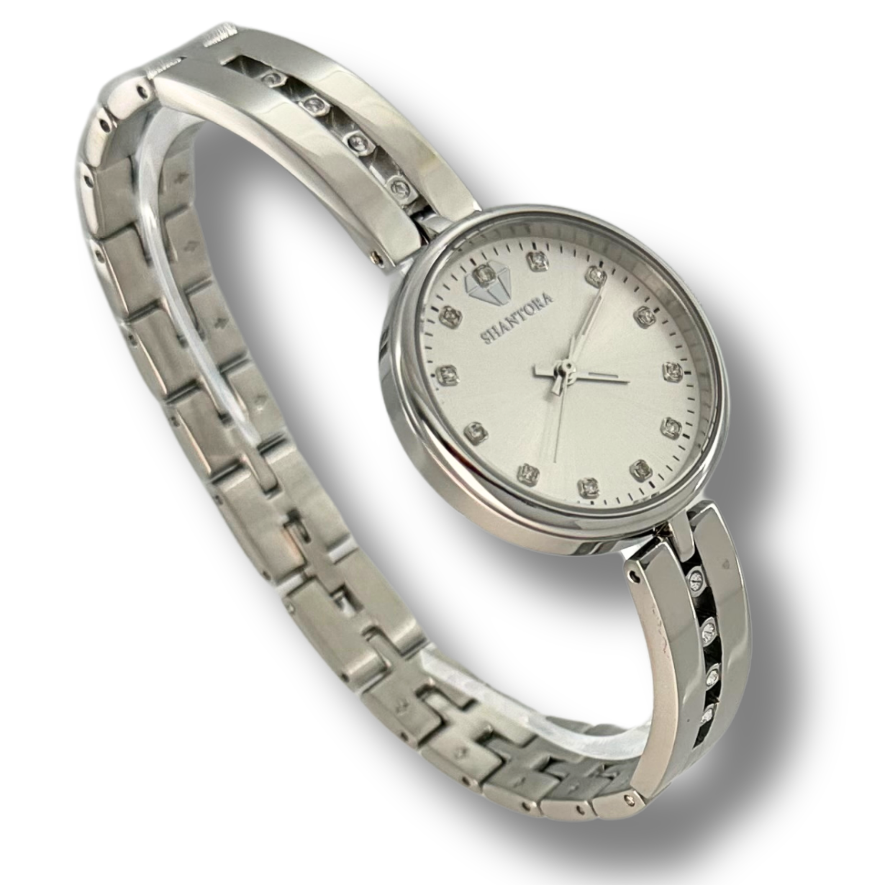 Shantora Moonlit Frost | Clear Stone & Silver Band