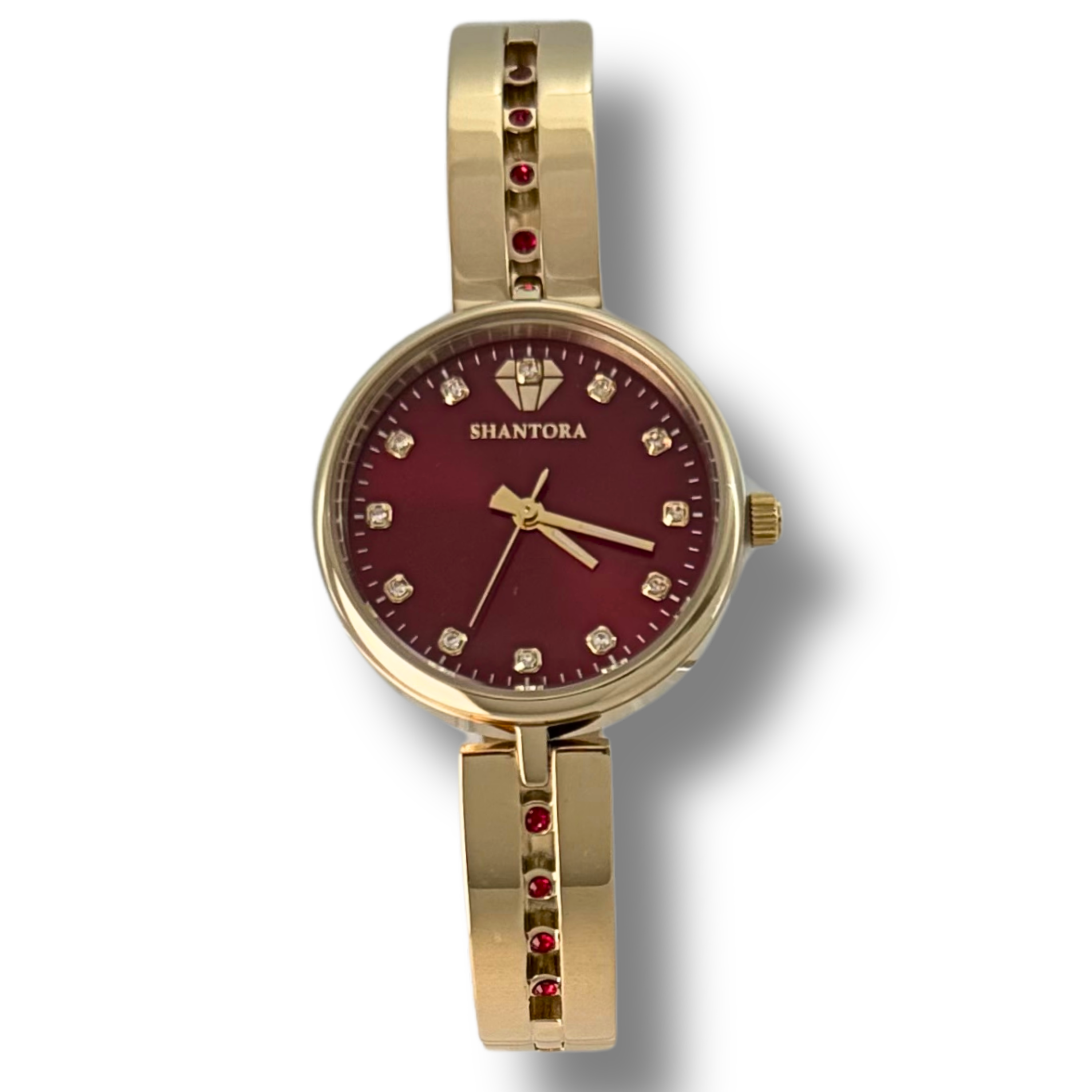 Shantora Crimson Echo | Red Stone & Gold Band