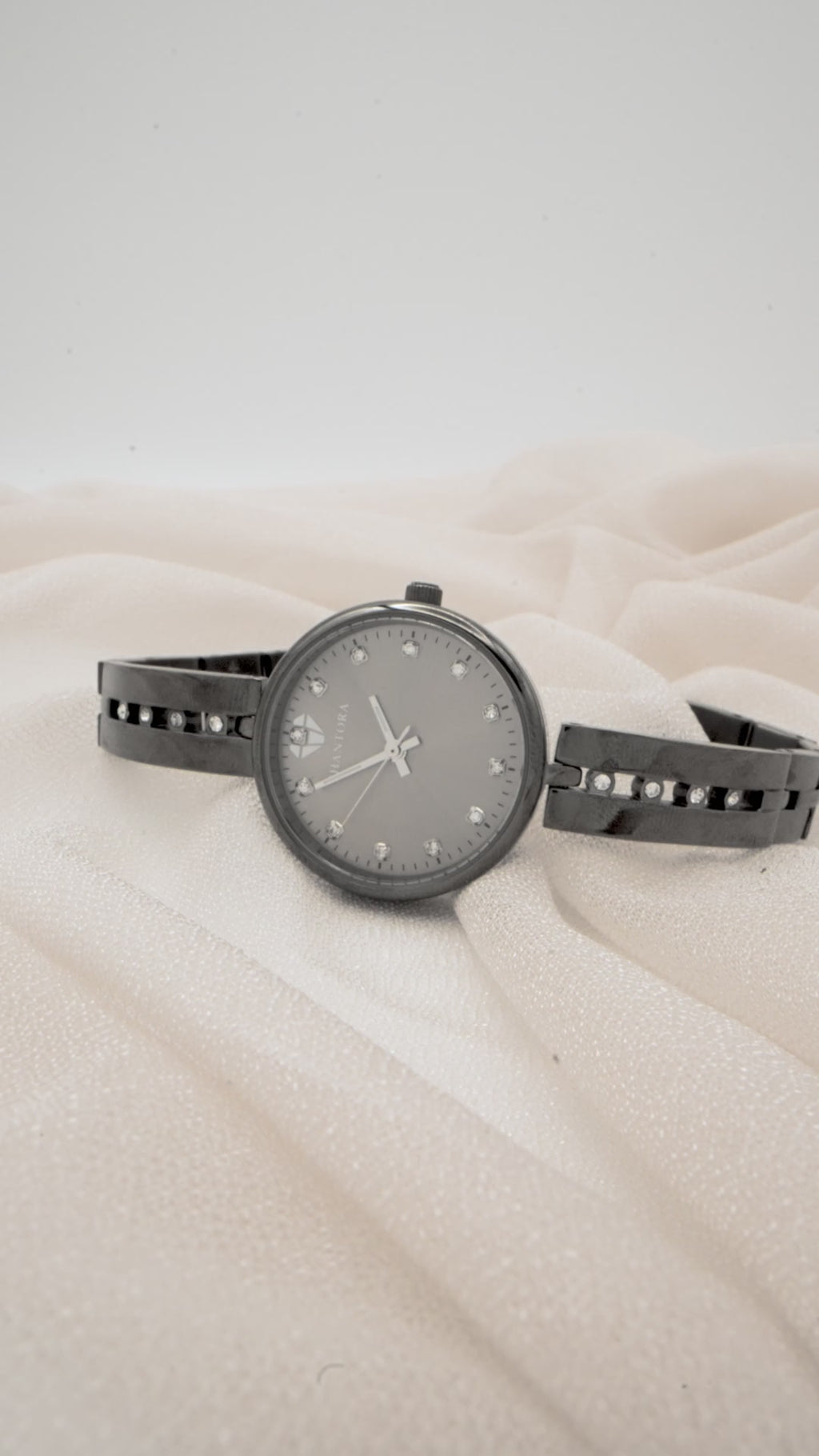 Shantora Ash Veil | Clear Stone & Gunmetal Band