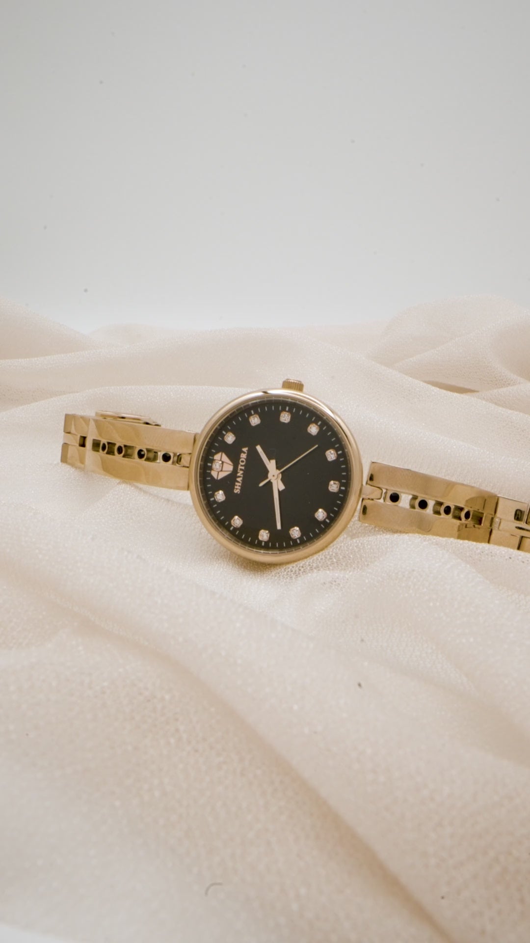 Shantora Obsidian Halo | Black Stone & Rose Gold Band